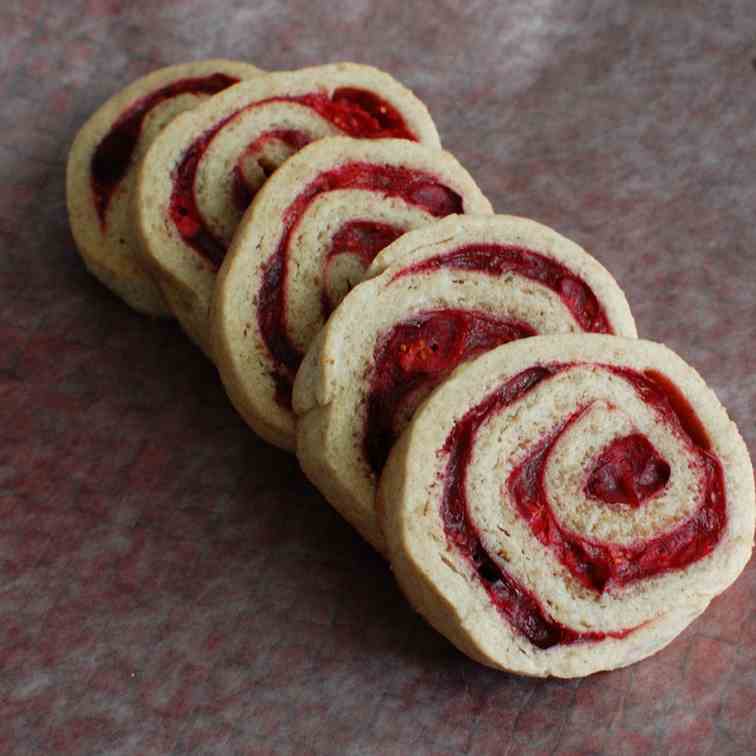 Cranberry Swirl Cookies