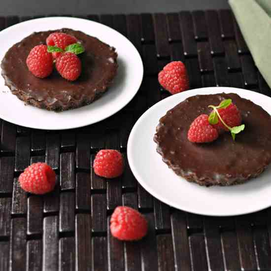 Individual Raspberry Chocolate Tarts