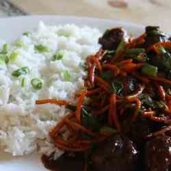 Mongolian Beef Meatballs