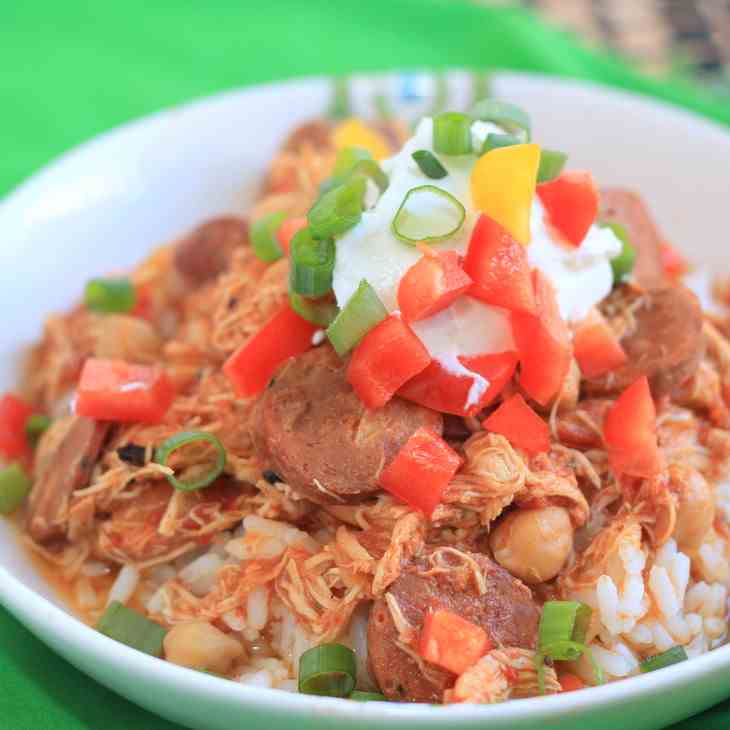 Slow Cooker Creole Chicken - Sausage
