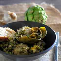 Artichokes with Peas