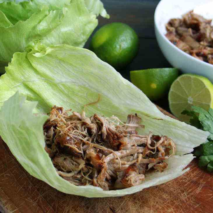 Keto Pork Carnitas Recipe with Lettuce Wra