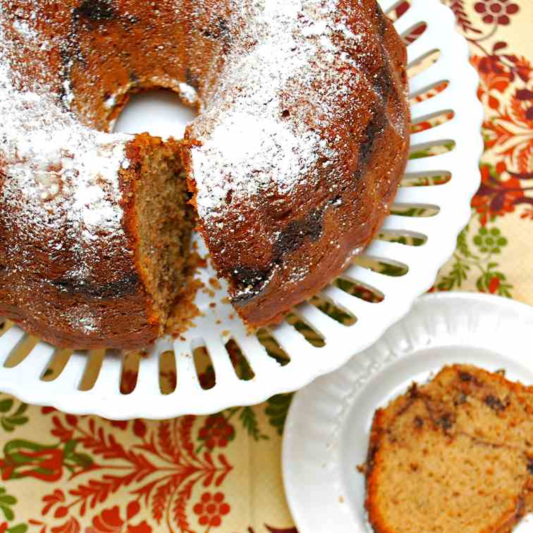 Peanut Butter Chocolate Swirl Coffee Cake