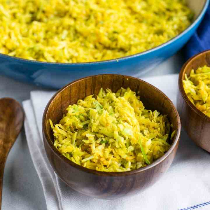 Cabbage Rice with Indian Spices