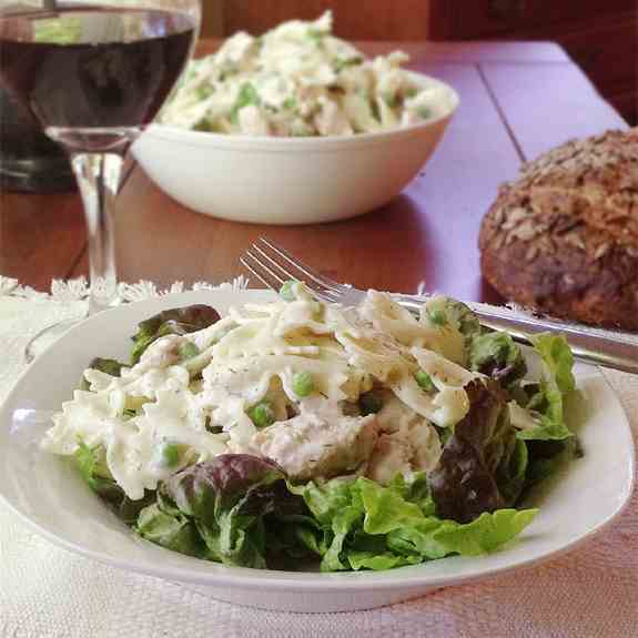 Pasta Salad with Salmon, Peas and Herbs