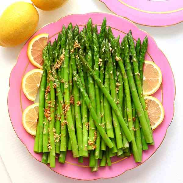 Baby Asparagus with Lemon Ginger Dressing