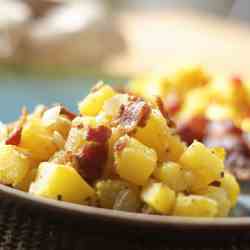 Squash and Bacon Hash