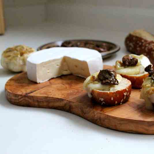 Smoked Oyster and Brie Crostini