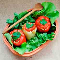 Stuffed Red Bell Peppers