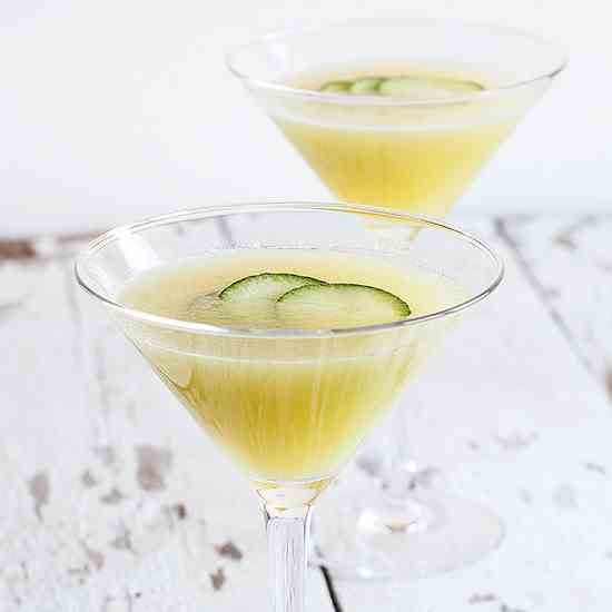 Galia melon cucumber cocktail