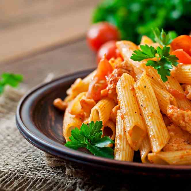 Instant Pot Turkey - Tomato Penne Pasta