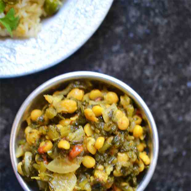 Radish Leaves Dry Curry