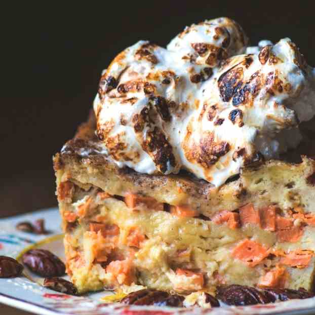 Bourbon Sweet Potato Bread Pudding