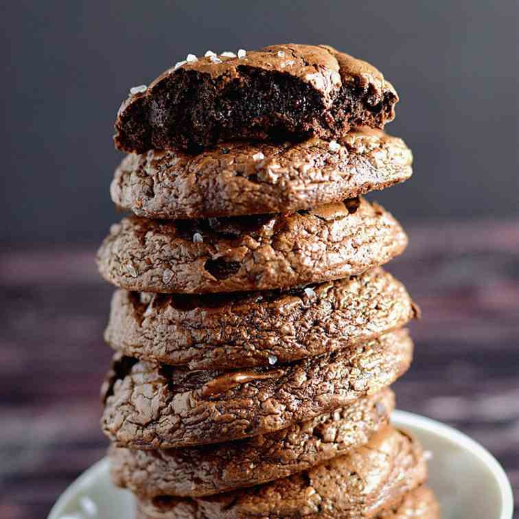  GF Salted Chocolate Fudge Cookies