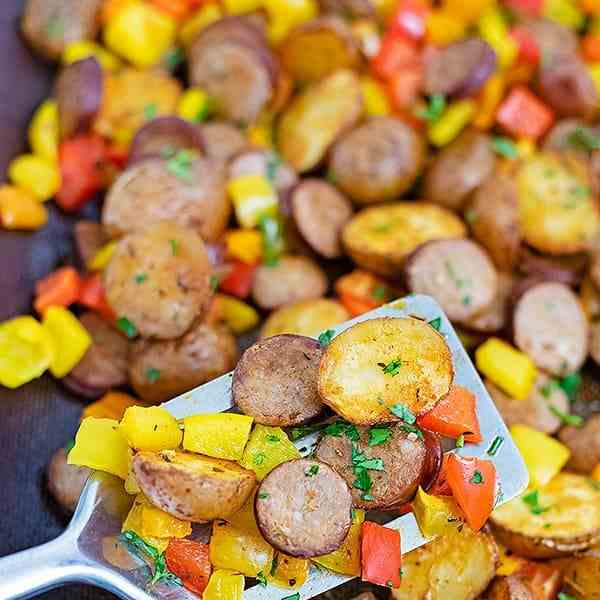 Kielbasa and Potato Sheet Pan Dinner