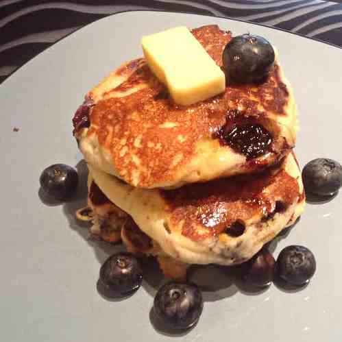 Mini Blueberry and Grape Pancakes