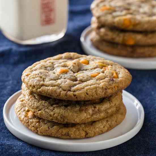 Pumpkin Spice Toffee Cookies