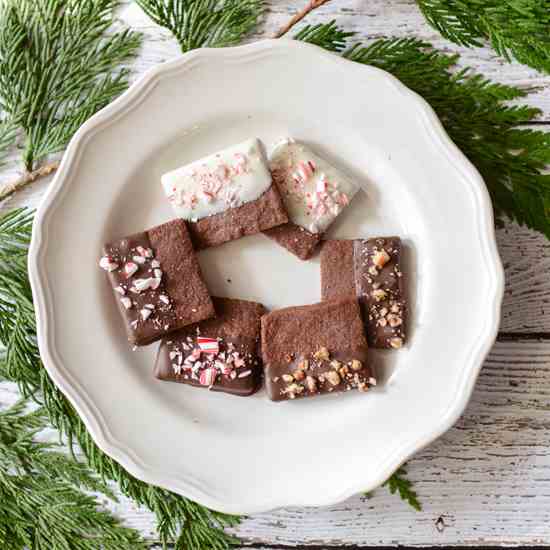 Chocolate Dipped Chocolate Cookies