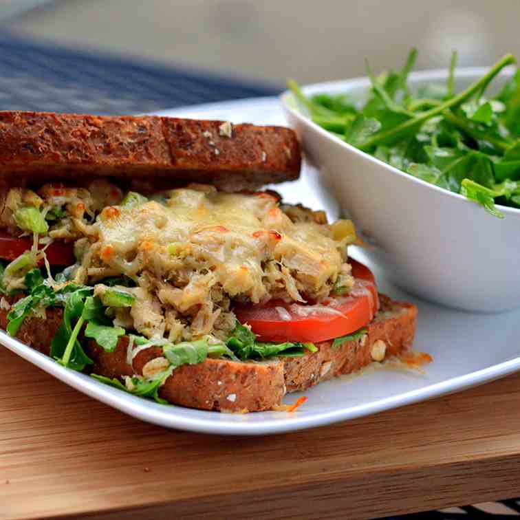 Italian Tuna Melt with Tomato and Parmesan