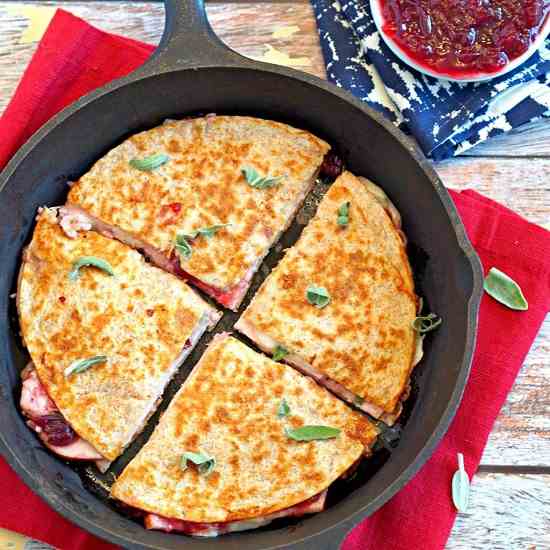 Thanksgiving Leftovers Quesadilla