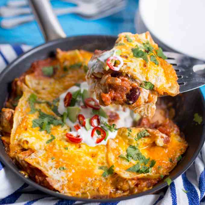 Enchilada Skillet Lasagna