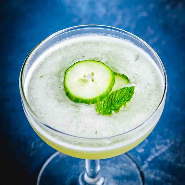 Cucumber Martini With Melon And Mint