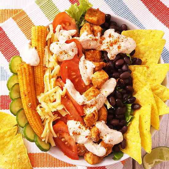 Healthy Mexican Taco Skyr Yogurt Salad