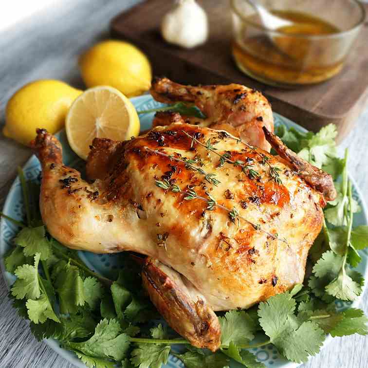 Juicy Garlic & Herb Roasted Chicken