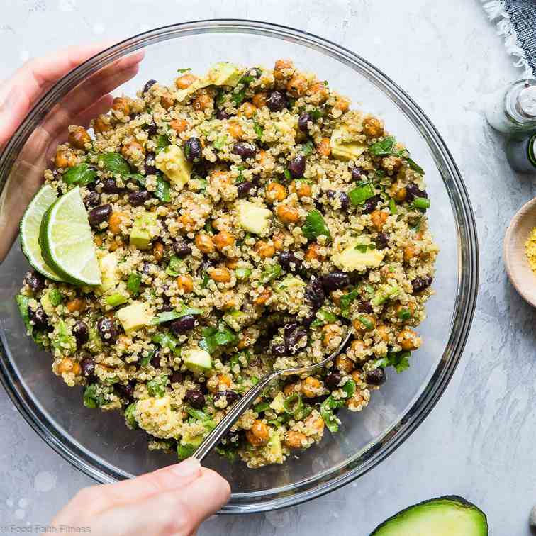 Quinoa Chickpea Avocado Salad 