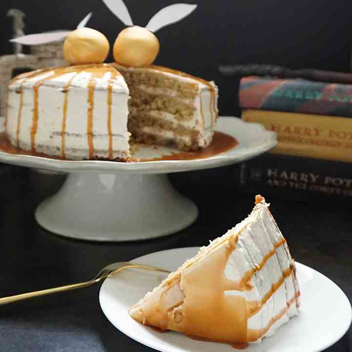 Harry Potter-inspired butterbeer cake