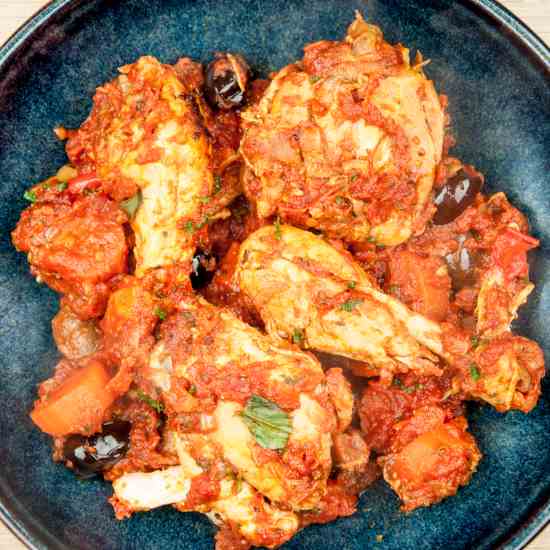 Sweet Pepper and Lemon Chicken Cacciatore