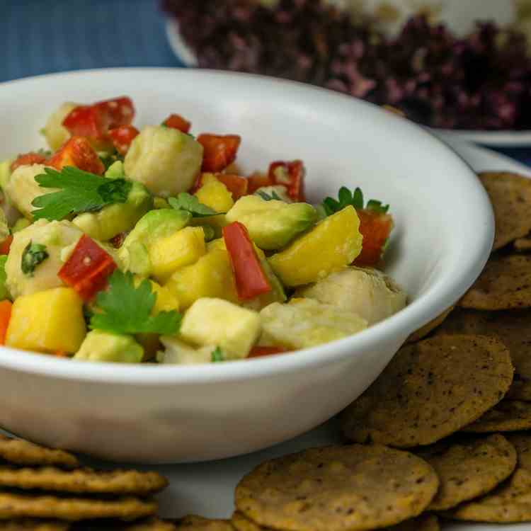 Ceviche Salad with Mango - Avocado