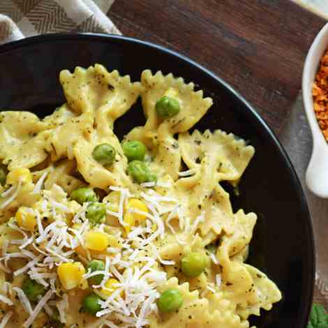 Creamy corn pasta recipe