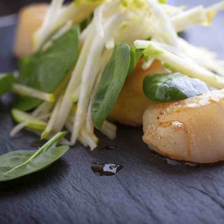 Kaffir Lime Scallops with Brown Butter