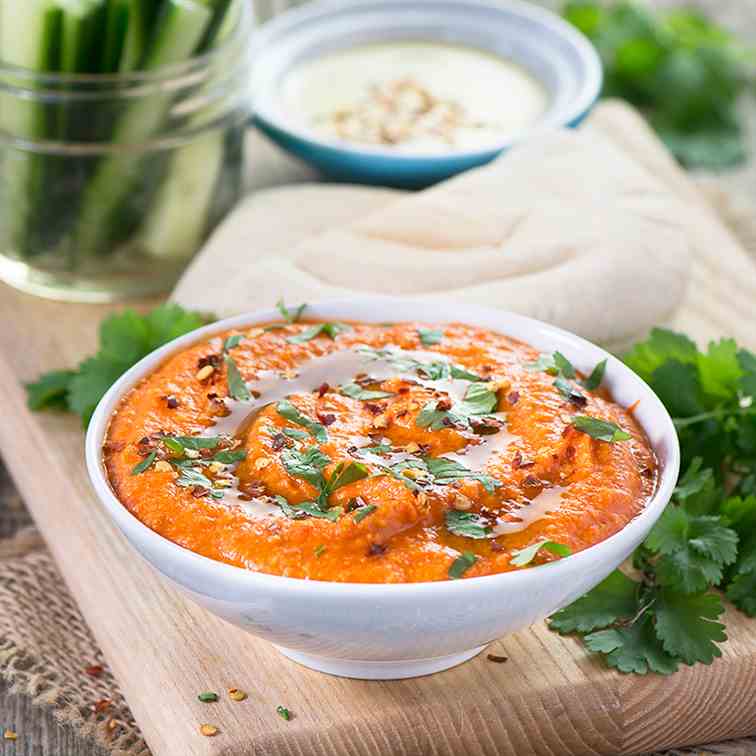 Roasted Red Pepper - Chilli Hummus