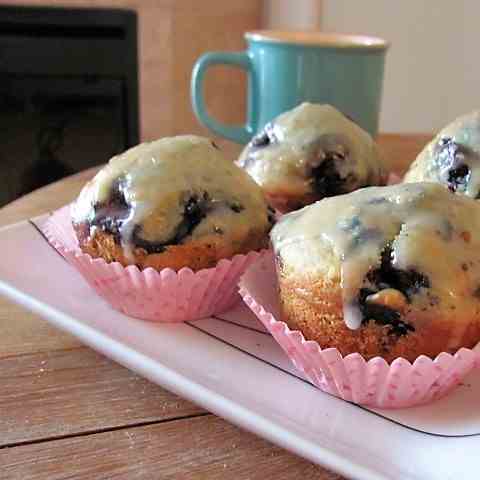 Lemon-Glazed Blueberry Muffins