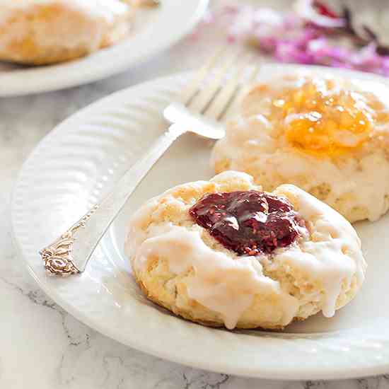 Glazed Jam Scones