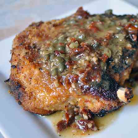 Sun-dried Tomato Crusted Pork Chops