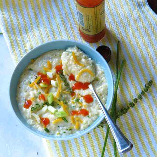 roasted garlic cheese grits