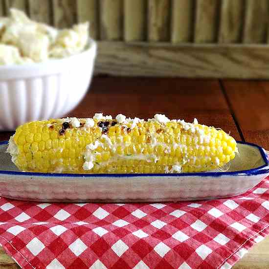 Spicy Mayo, Lime and Cheese Corn