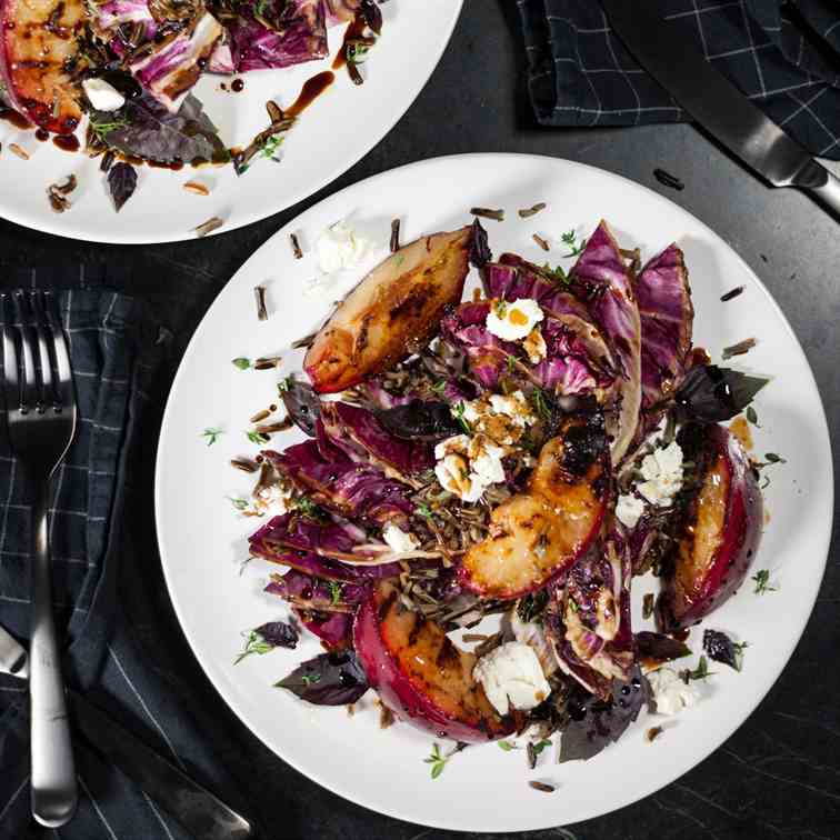 Grilled Radicchio and Plum Salad