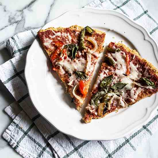 Roasted Veggie Pizza with Lentil Crust