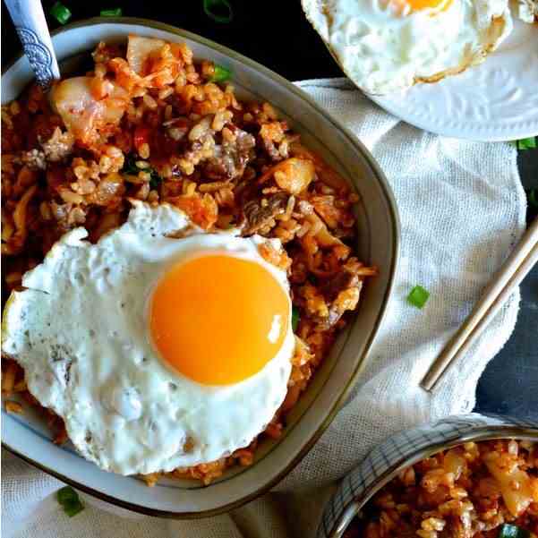 Beef and Kimchi Fried Rice 
