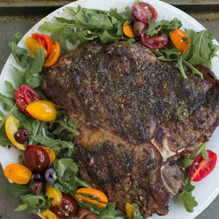 Grilled Porterhouse Steak Sicilian Style