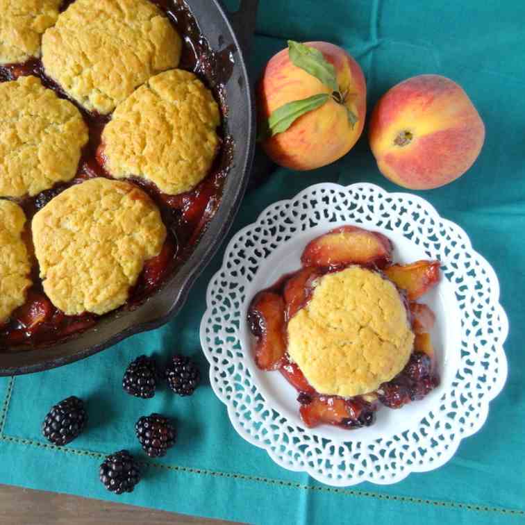 blackberry peach cobbler