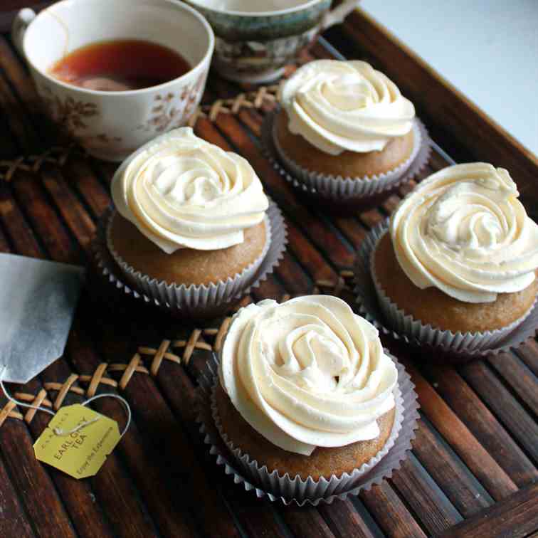 Earl grey tea cupcake