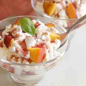 Peach melba Eton mess