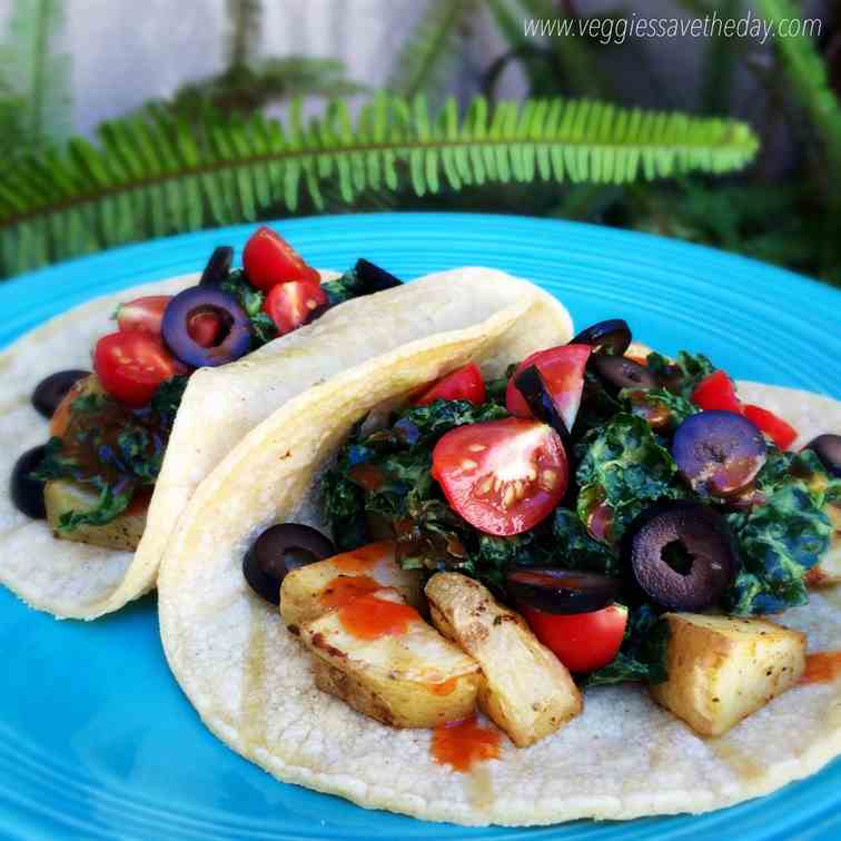 Potato and Kale Tacos