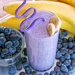 Sweet Blueberry Banana Milk Shake
