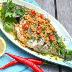 Tilapia with Garlic, Lemon and Parsley